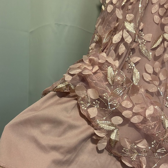 Lavender Sequin Petal-Skirt Gown - Picture 5 of 11